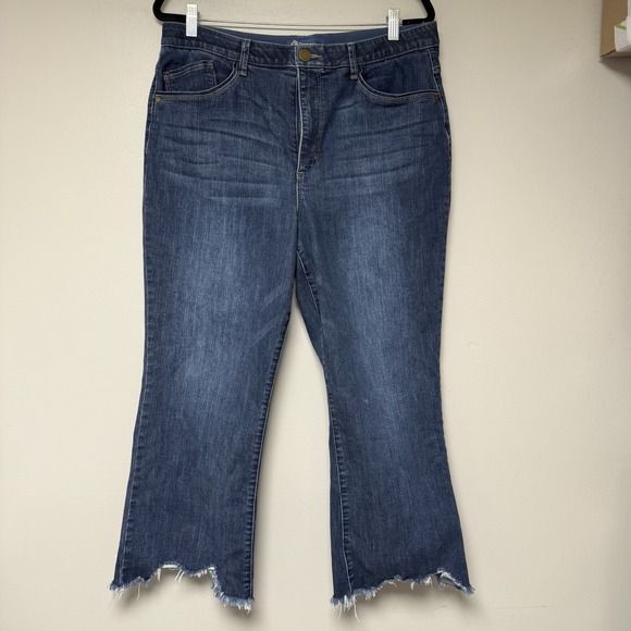 Democracy Ab Technology Jeans Size 16p Distressed Raw Hem - Picture 1 of 8